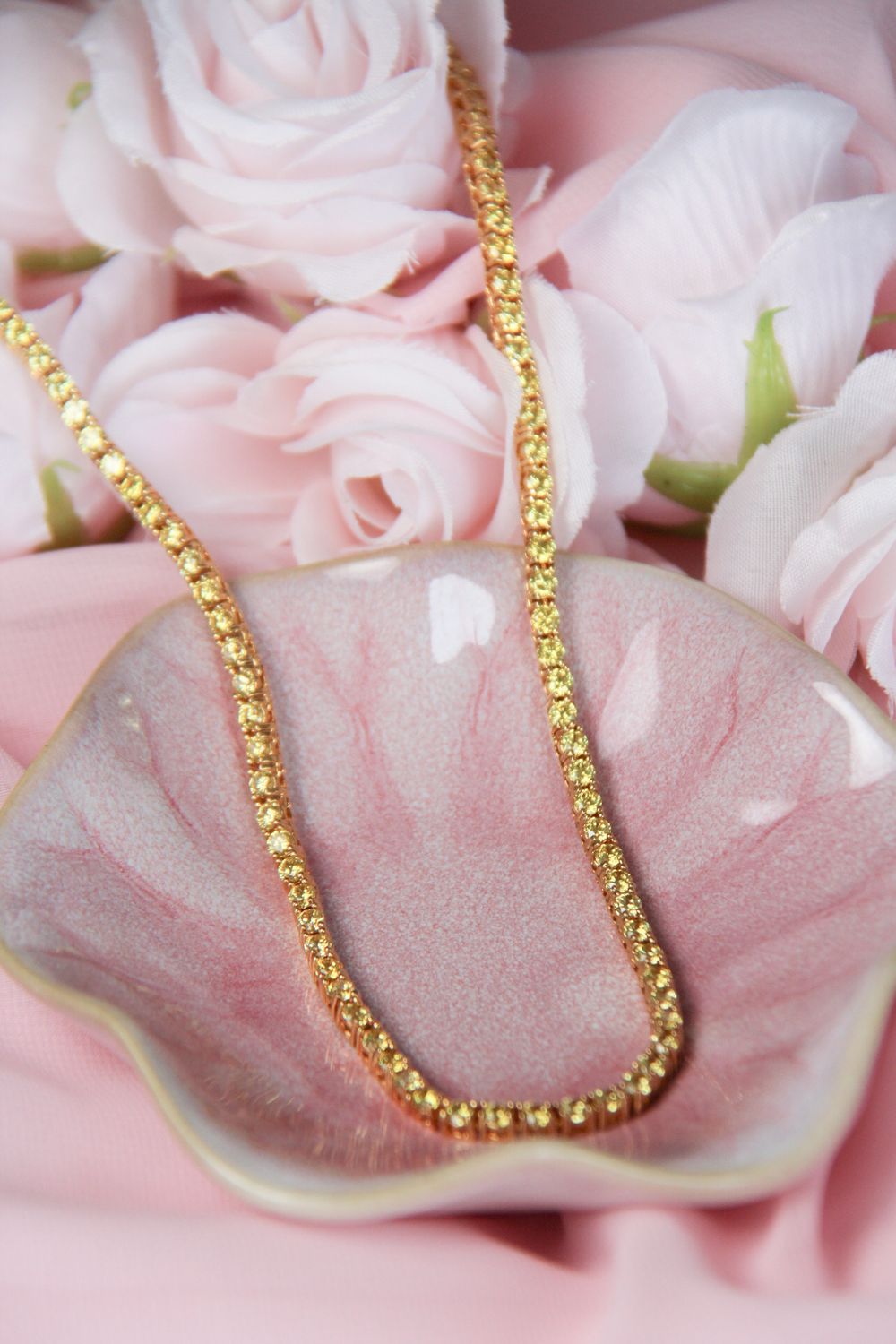 Citrine Tennis Necklace