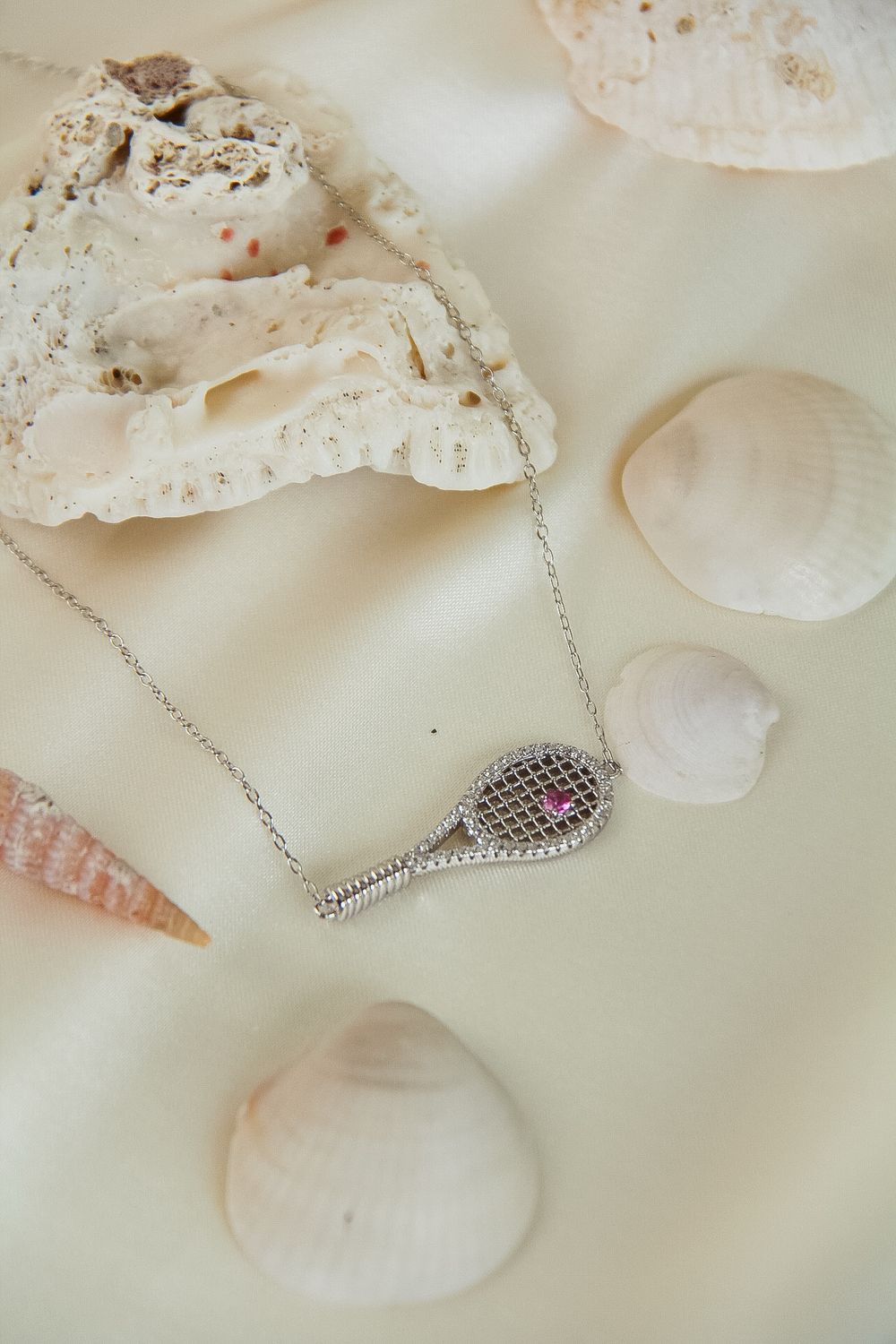 Beach Tennis Necklace In Pink