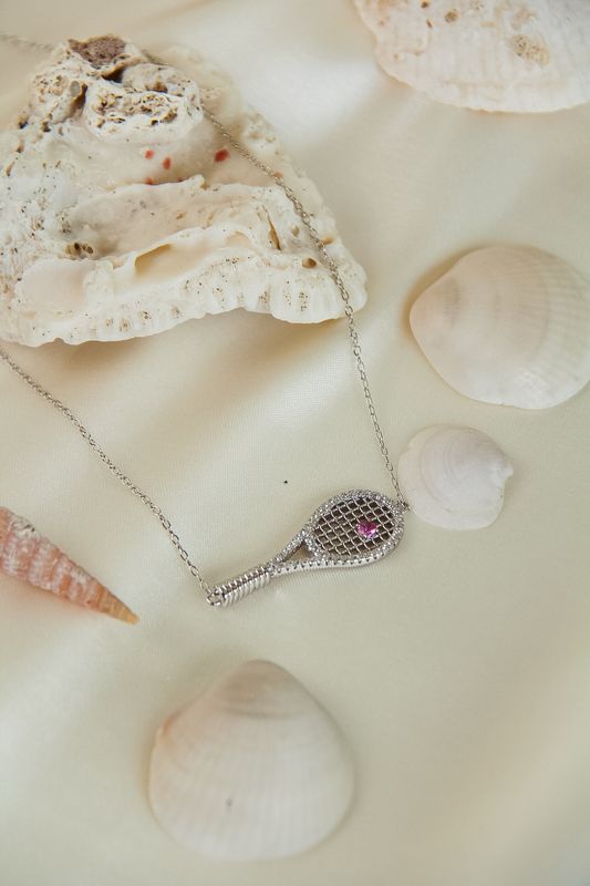 Beach Tennis Necklace In Pink
