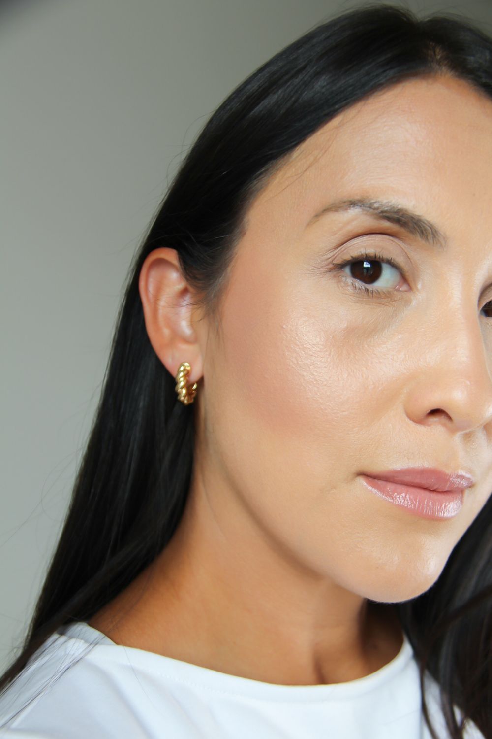 Twisted Hoops In Plated Gold 18k