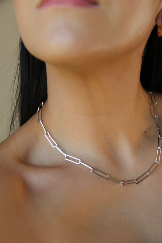 Minimalist Paper Clip Necklace