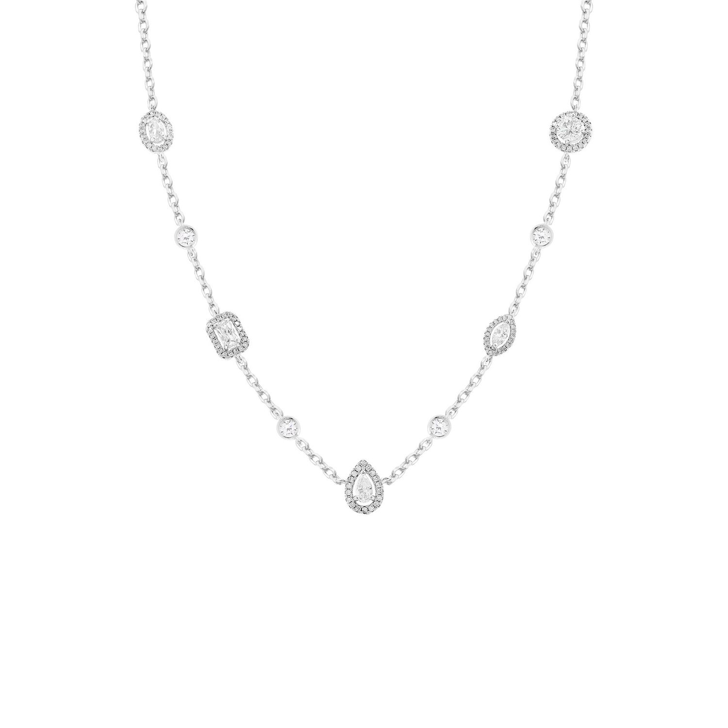 Mila’s Necklace In White Rhodium