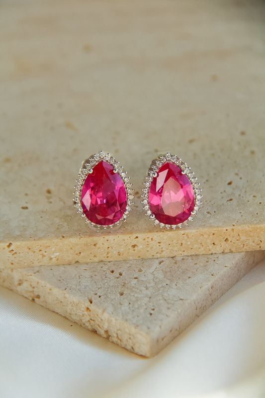 Fuchsia Stud Earrings