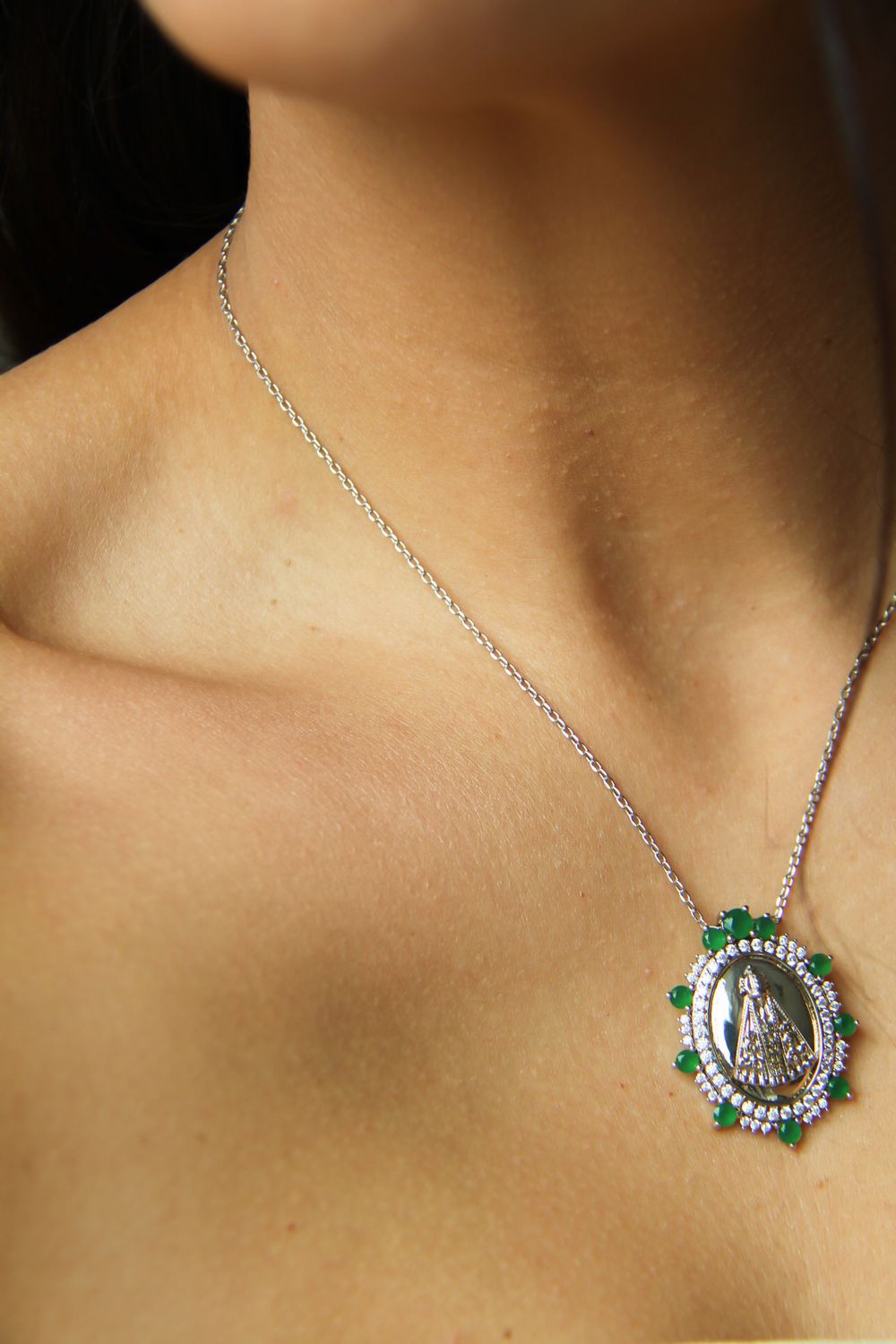 Our Lady Necklace In Sterling Silver