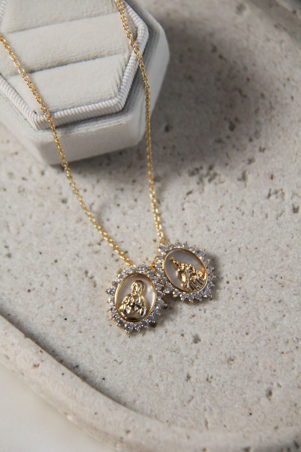 2 Medals Scapular Necklace