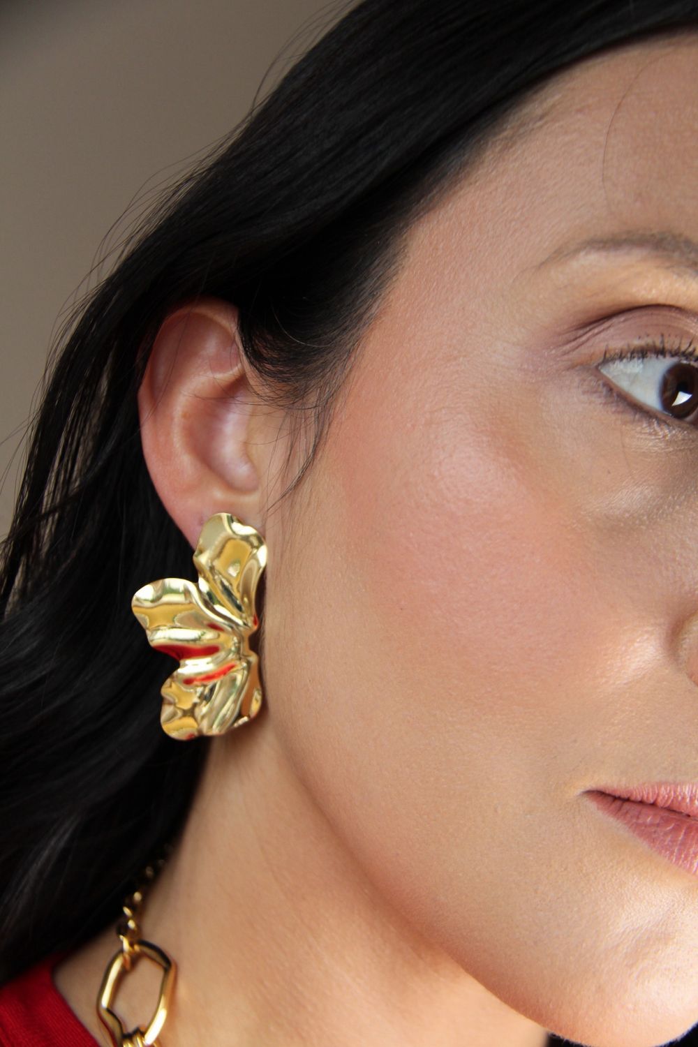 Half Flower Earrings