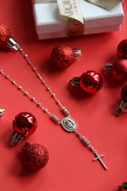 White Rhodium Rosary
