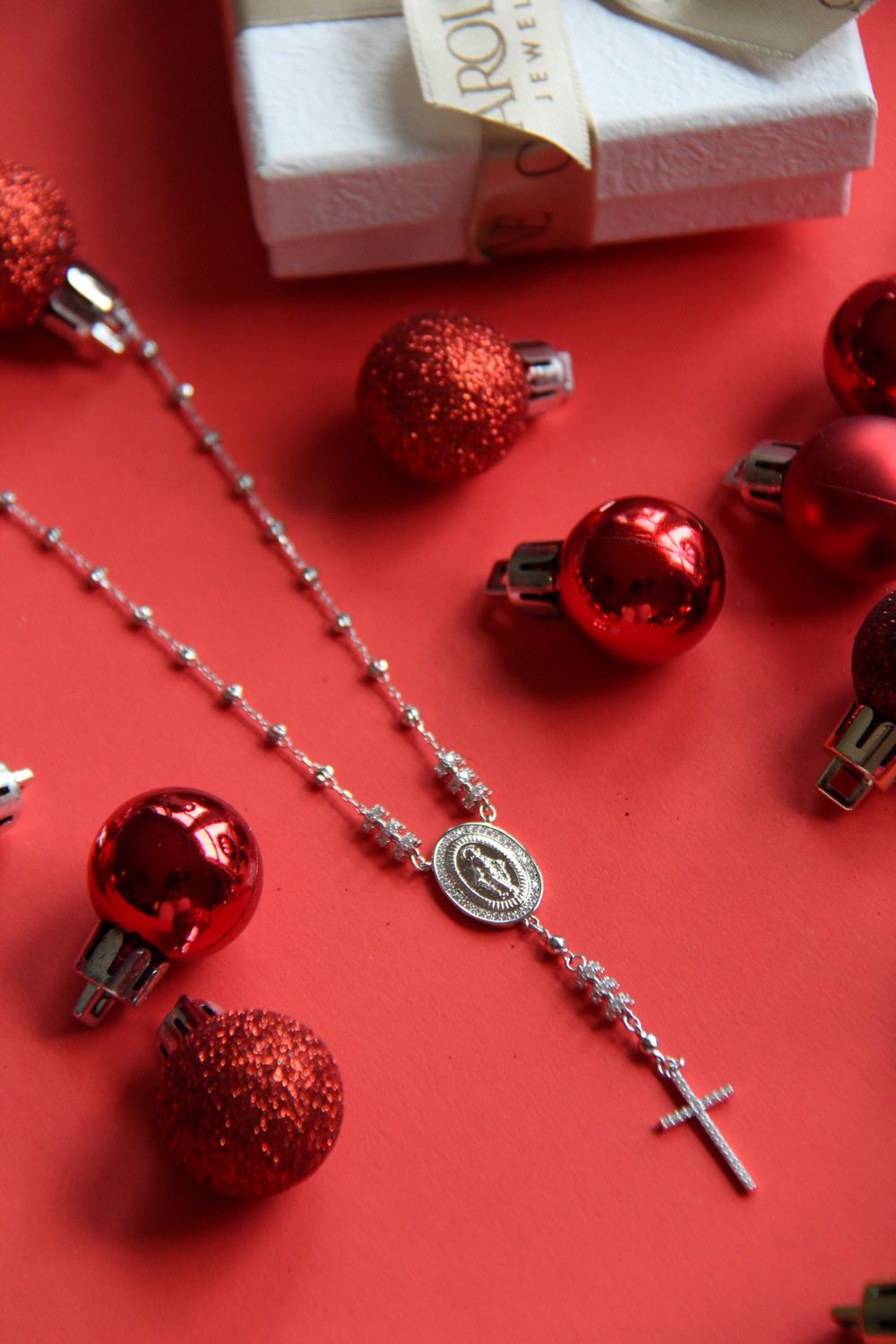 White Rhodium Rosary