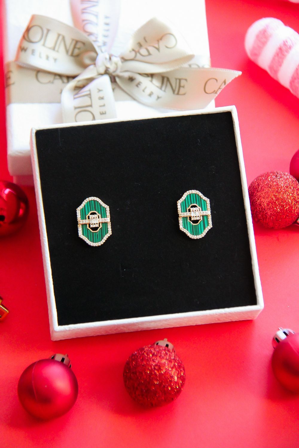 Malachite Stud Earrings