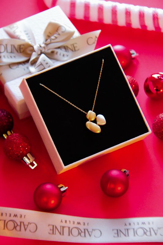Triple Matte Organic Necklace