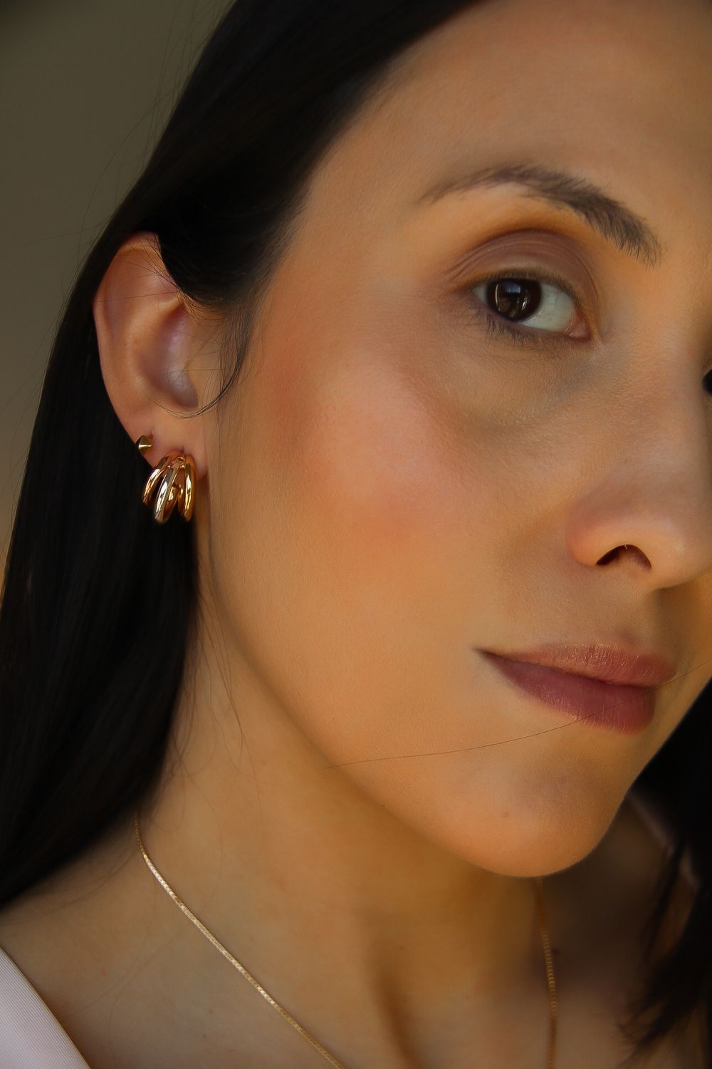 Petite Triple Hoops