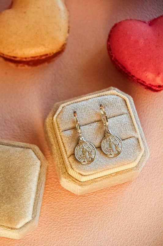 Saint Benedict Medal Earrings
