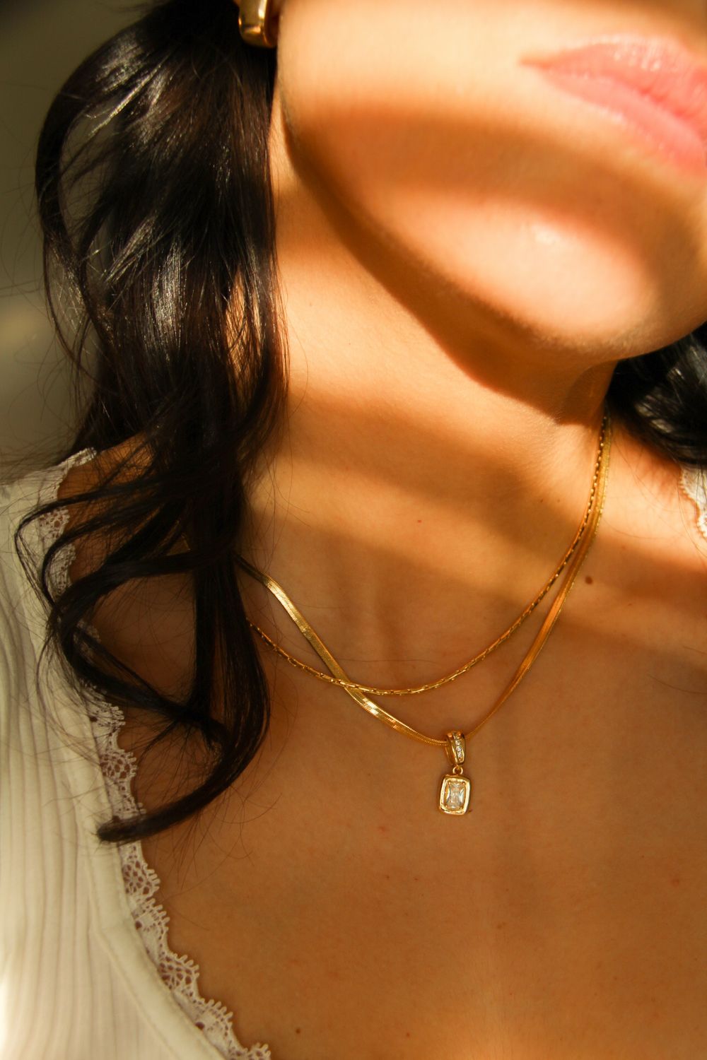 Nathalie’s Necklace In Plated Gold
