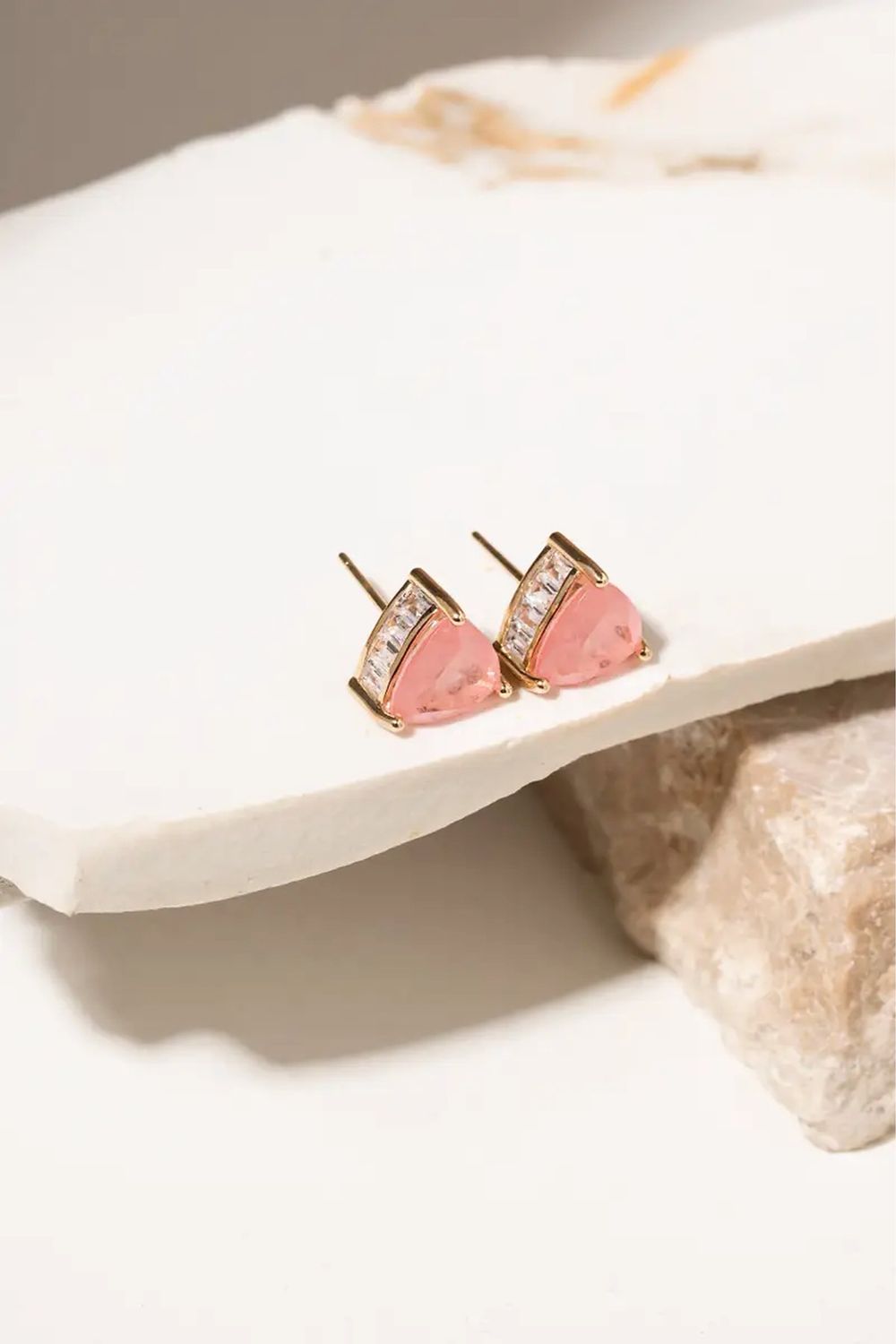 Pink Quartzite And Clear Zircon