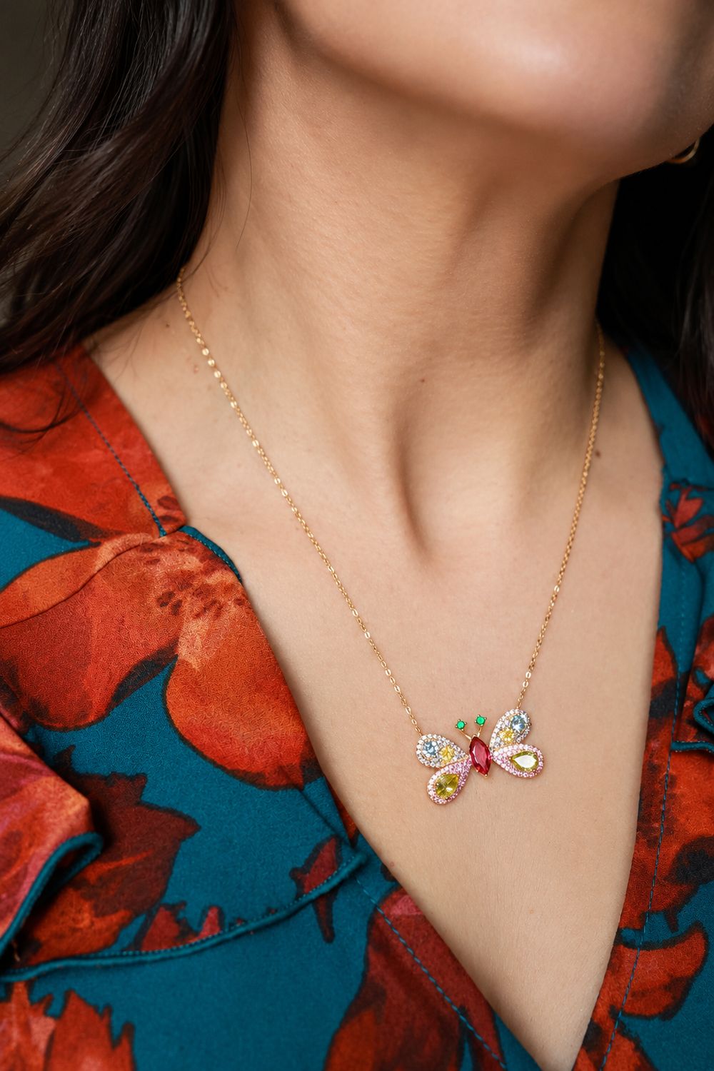 Colorful Butterfly Necklace