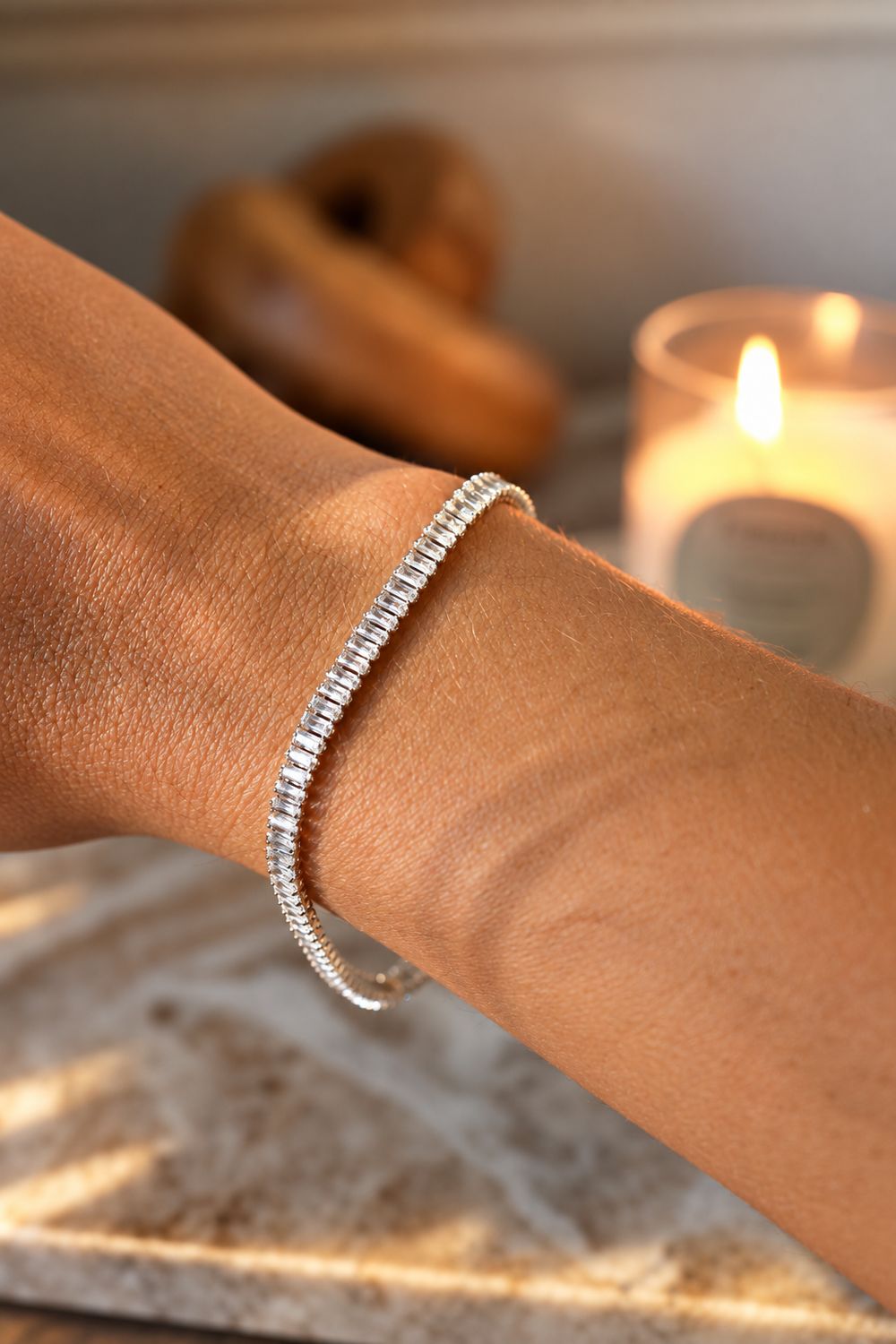 Jasmine’s Bracelet In White Rhodium