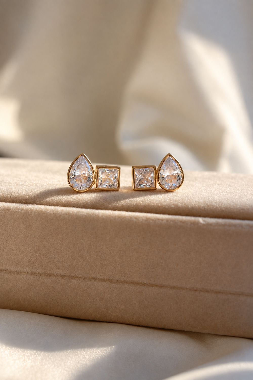 Double Stone Earrings