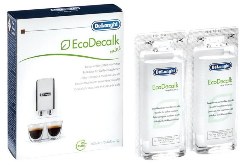 Kalkių šalinimo skystis kavos aparatams EcoDecalk Mini DELONGHI, 2x100ml