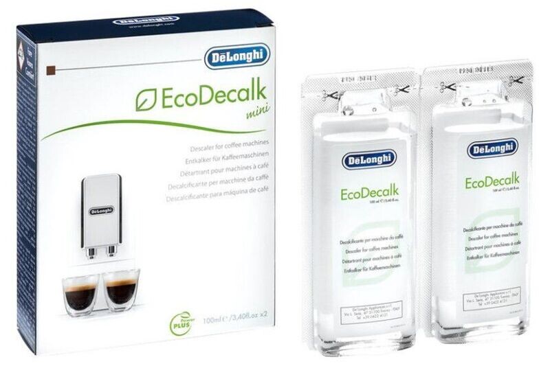 Kalkių šalinimo skystis kavos aparatams EcoDecalk Mini DELONGHI, 2x100ml