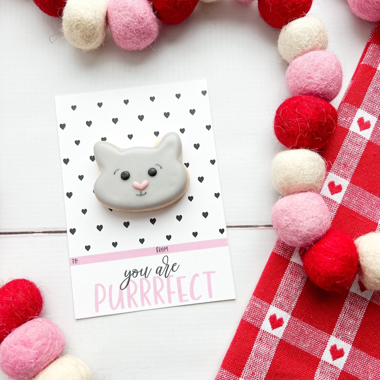 "You Are Purrrfect" Cookie Card