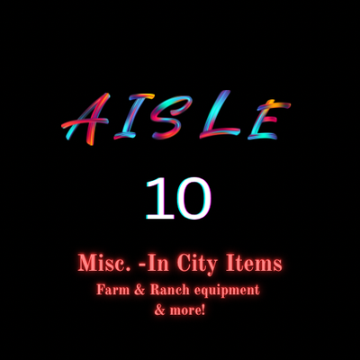 Aisle 10-MISC-IN TOWN SALES ONLY