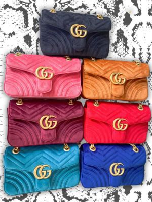 GG velvet marmont bag