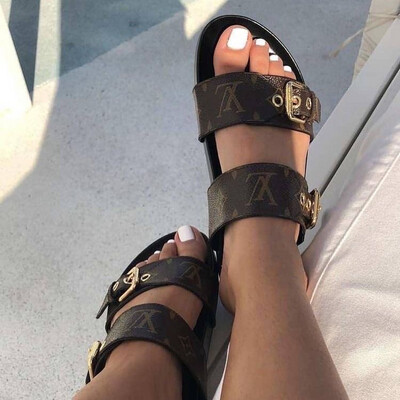 LV buckle sandal