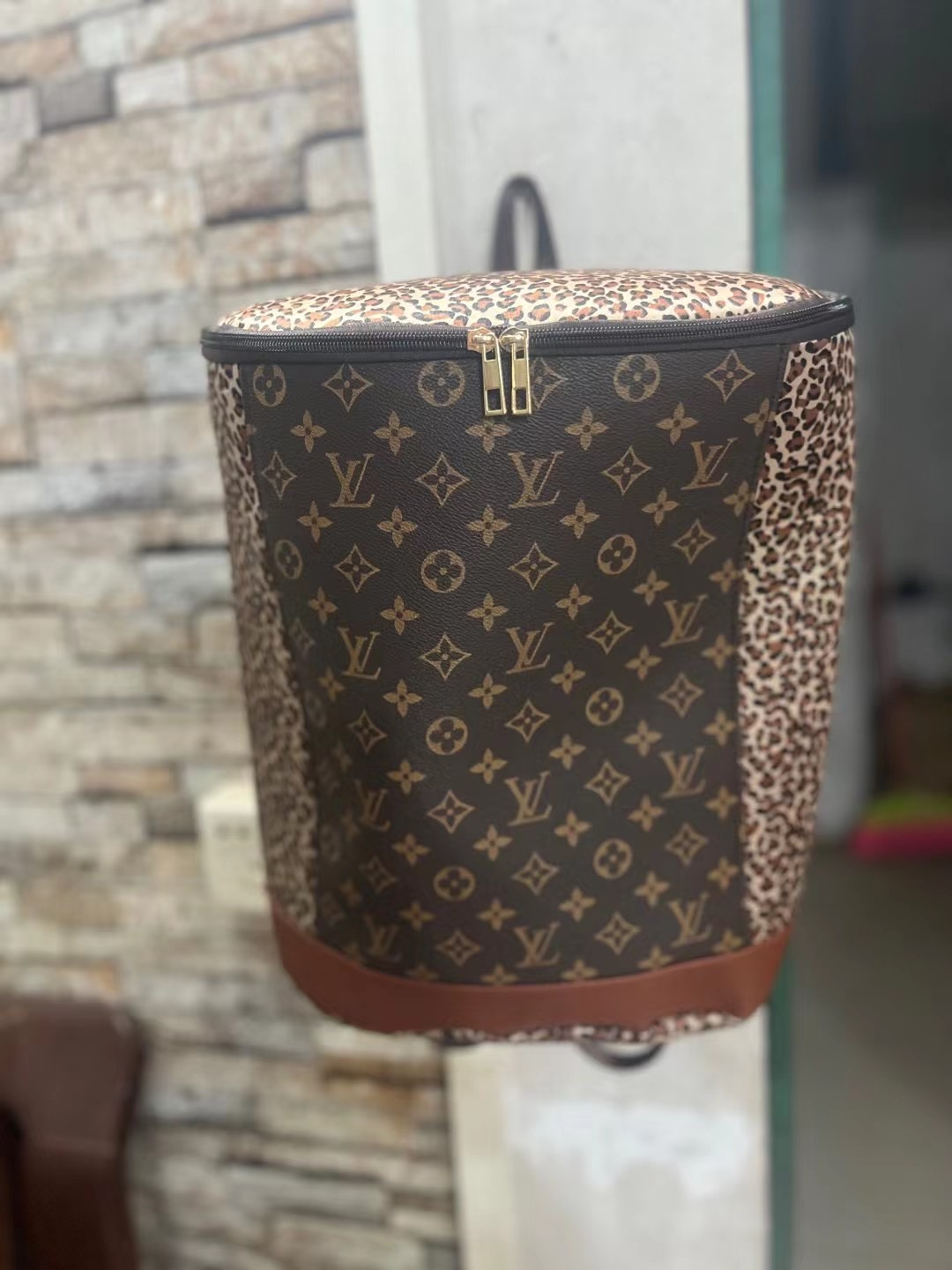 LV leopard cooler backpack