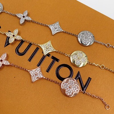 LV rhinestone bracelet