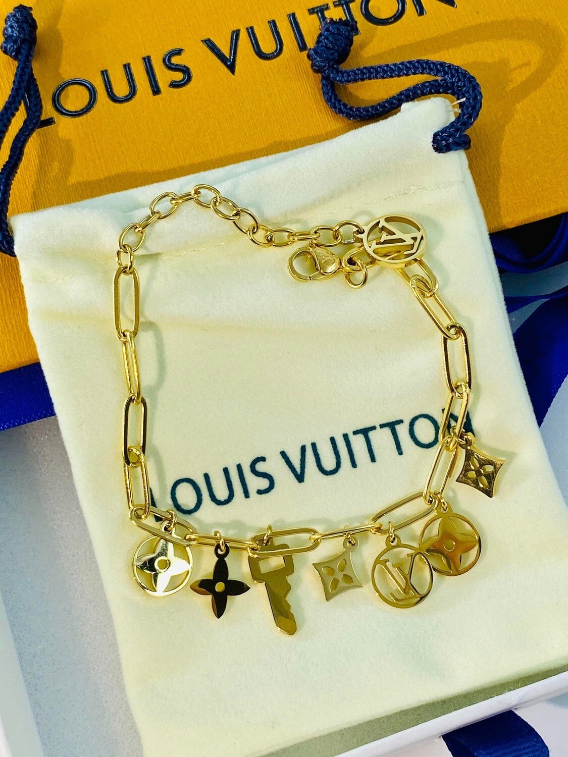 LV key charm bracelet