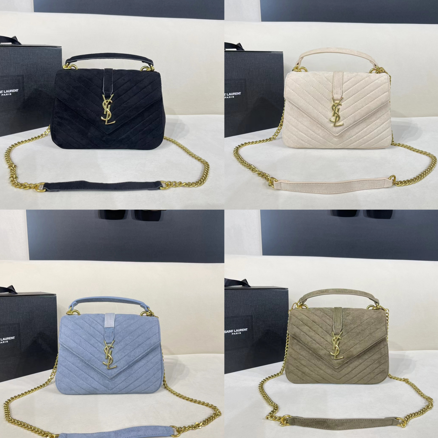 YSL quilted college bag