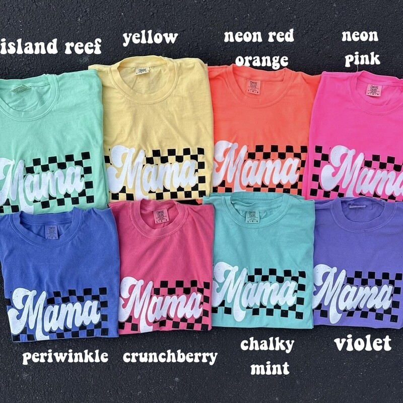 mama checkered | comfort colors