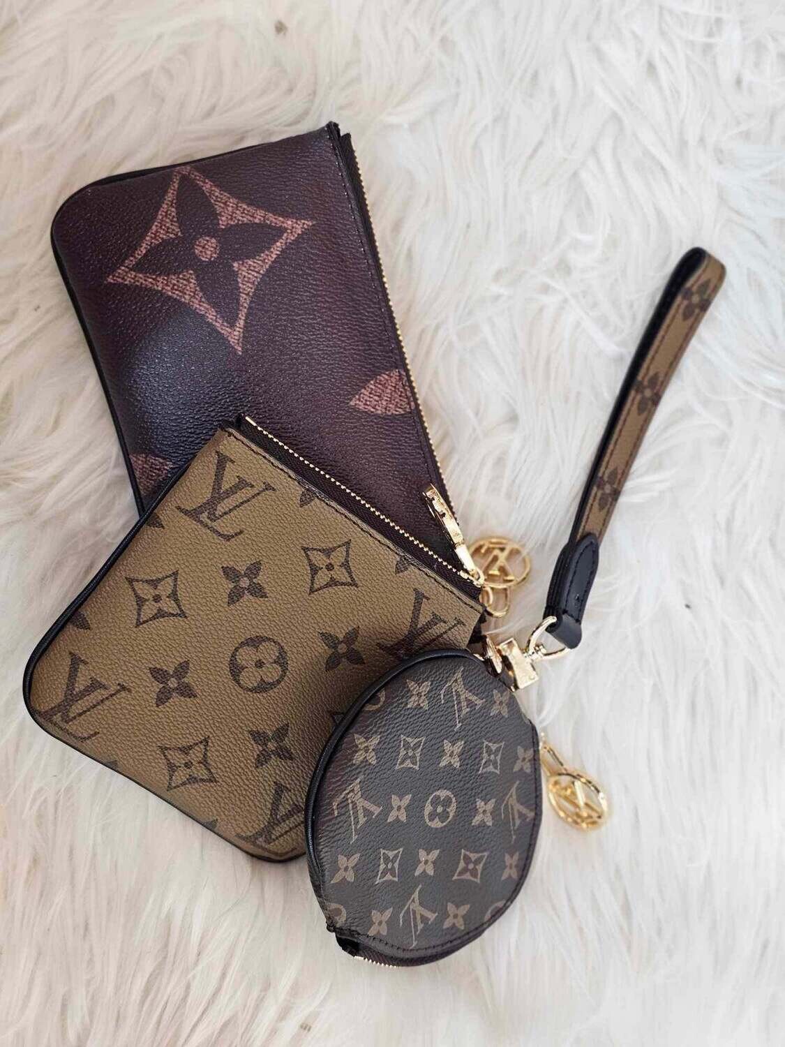 LV wristlet trio