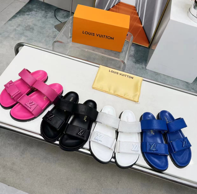 LV leather mono sandal