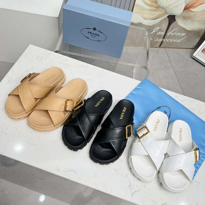 PRADA leather strap slide