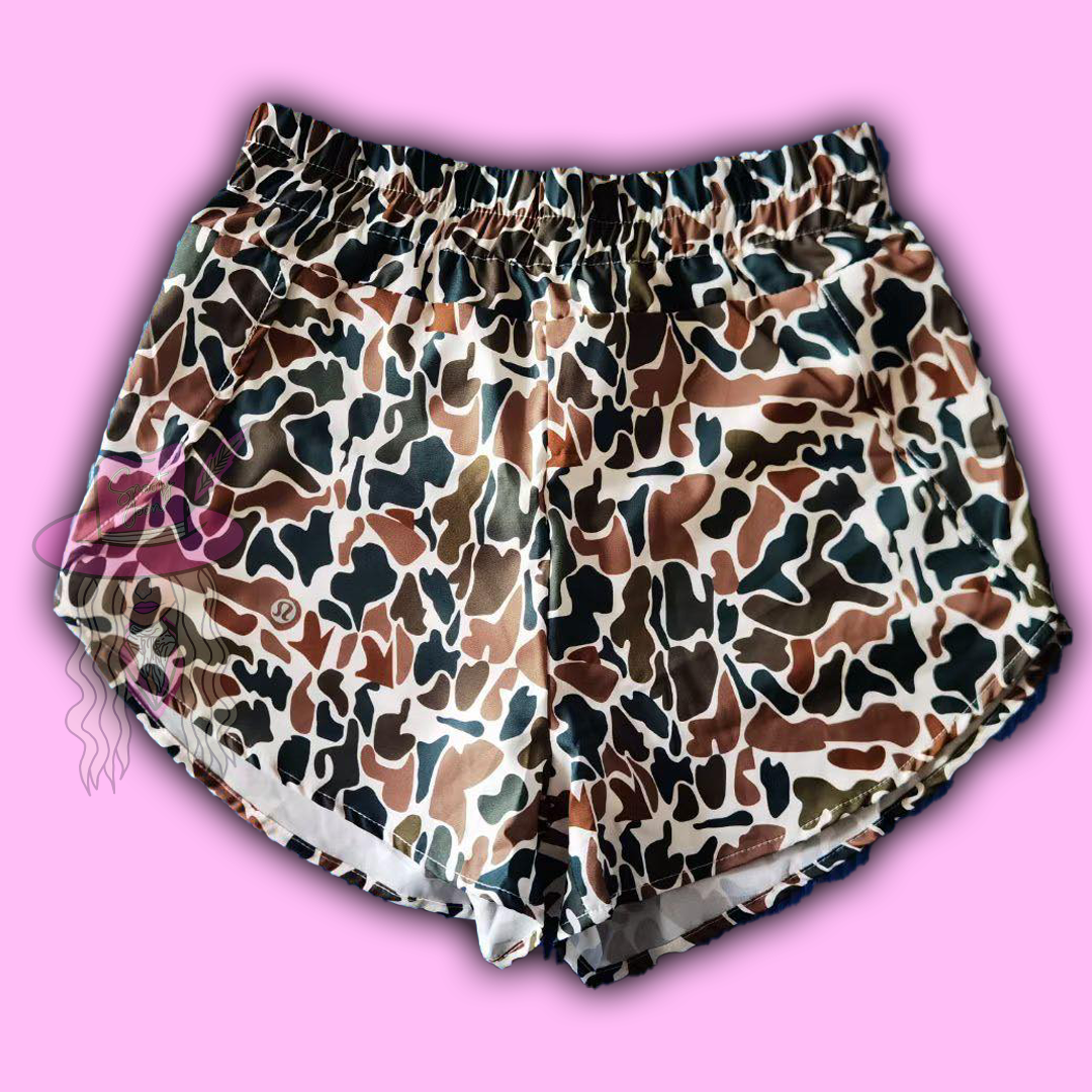 LULU camo shorts