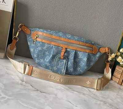 LV light denim bum bag