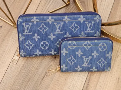 LV denim wallet