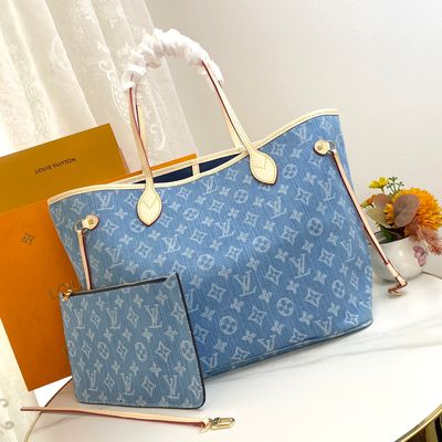 LV denim neverfull
