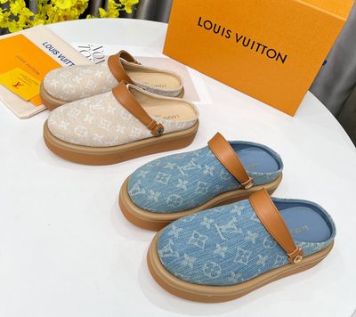LV canvas mule