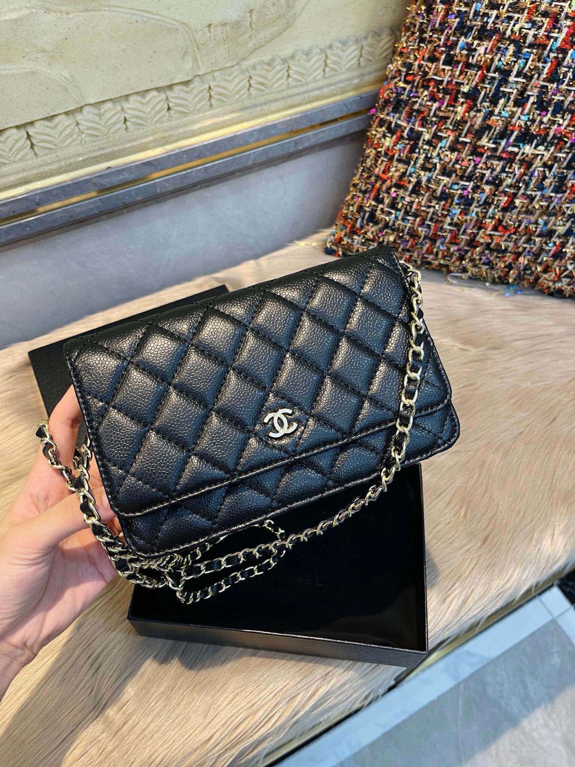 CHANEL quilted crossbody