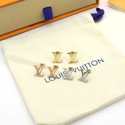 LV monogram stud