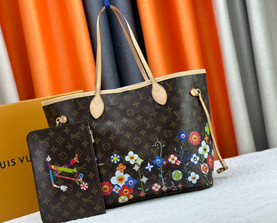 LV x Takashi Murakami mono neverfull