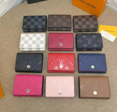 LV button wallet