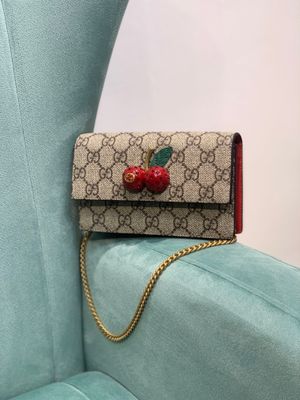GG cherry wallet chain