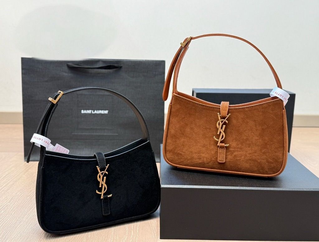YSL suede hobo