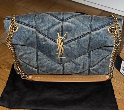 YSL denim puffer