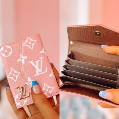 LV pink mini wallet