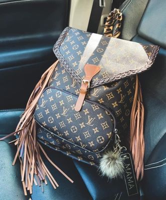LV boujee fringe backpack