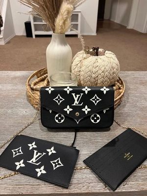 LV felicie pochette blk+crm